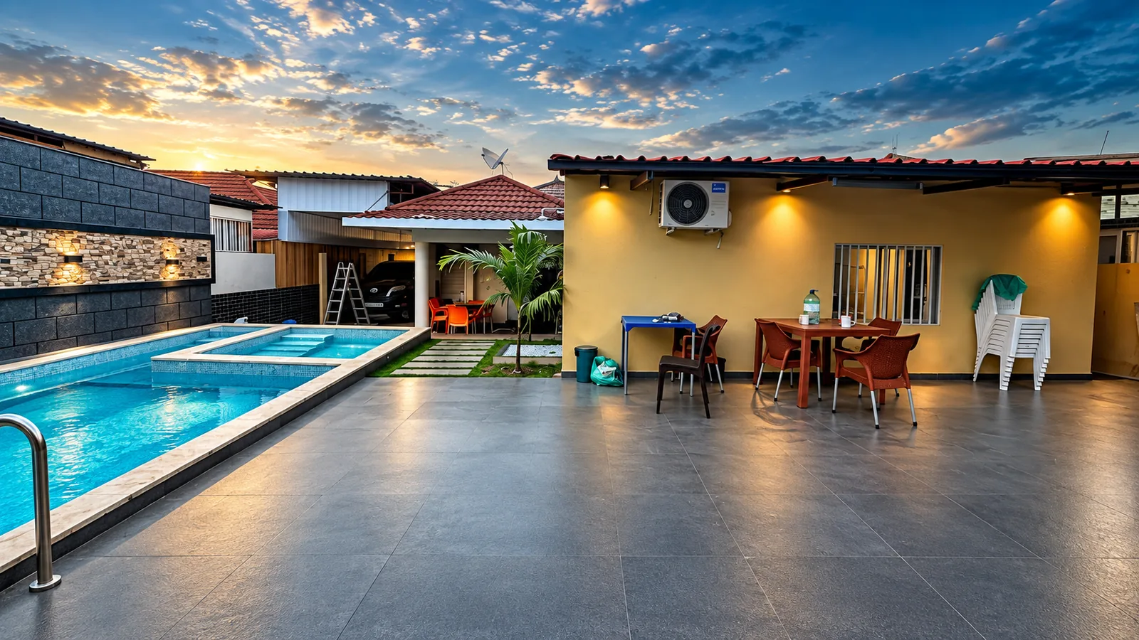 Reforma estrutural de piscina e requalificação exterior